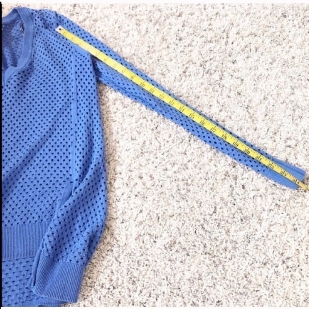 Michael Kors high low open knit swea…